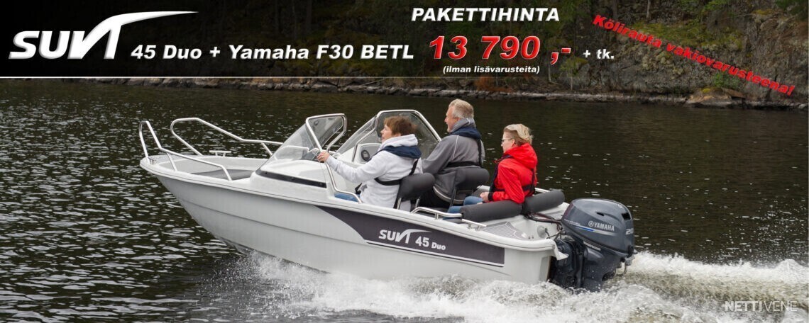 Suvi 45 Duo Yamaha F 30 BETL Moottorivene 2024 Rovaniemi Nettivene